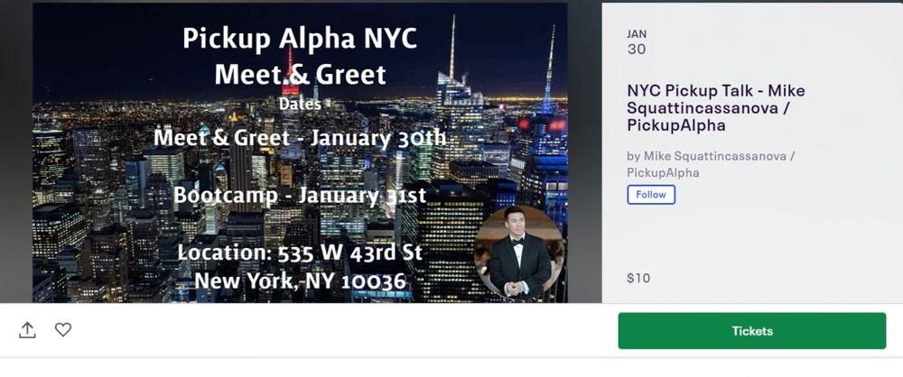 NYC talk and meet-and-greet event announcement graphic