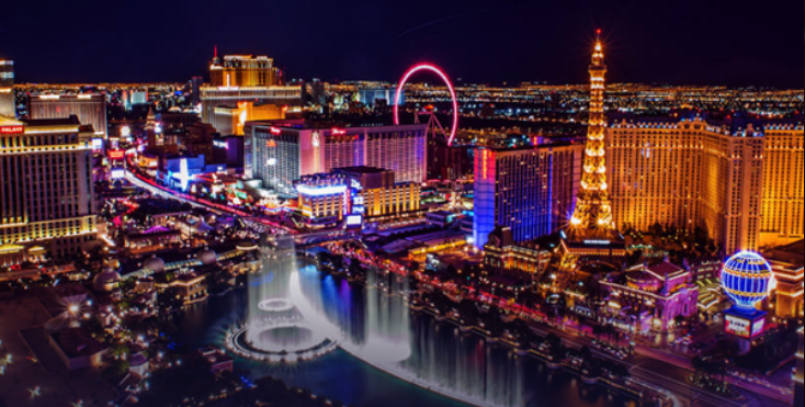 Las Vegas strip at night